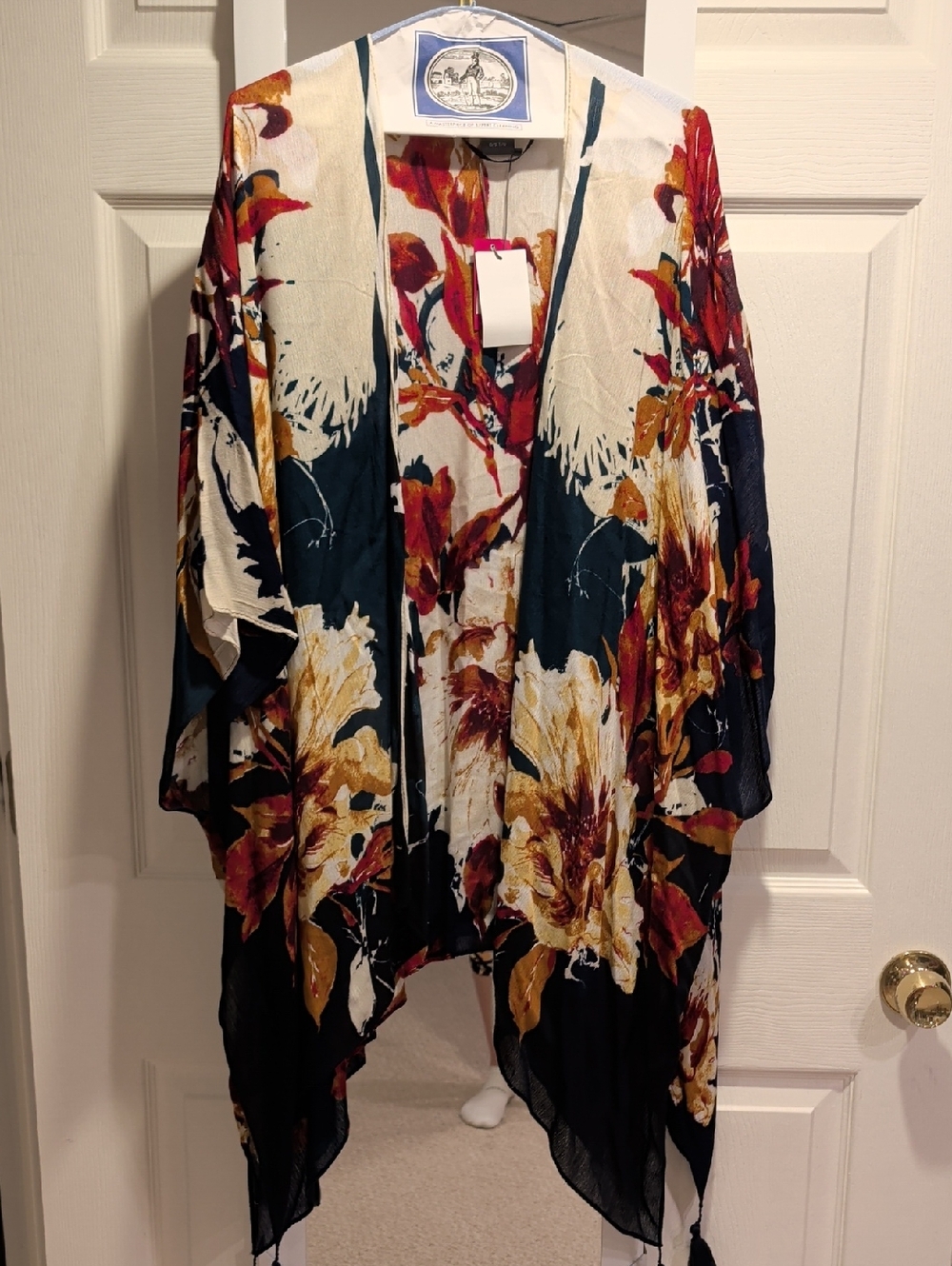 Vince Camuto Floral Open-Front Kimono